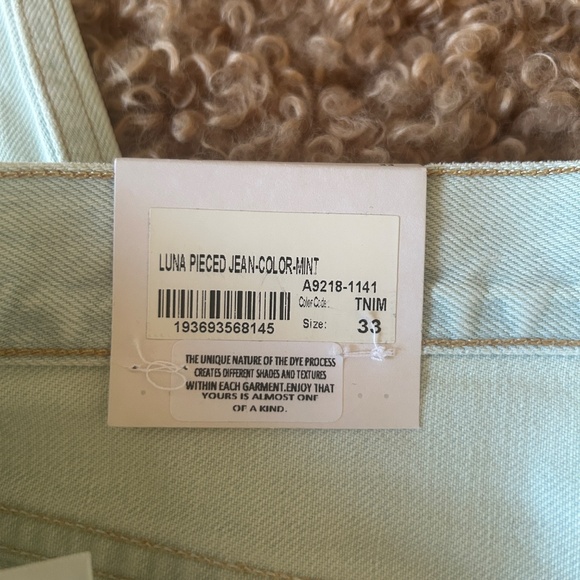 NWT AGOLDE Luna Pieced Jeans (light) MINT coloured - Picture 7 of 11